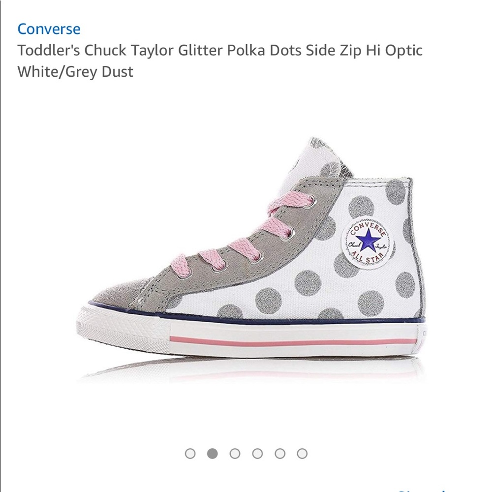 Chuck Taylor Glitter Polka Dots Size 6 Converse
